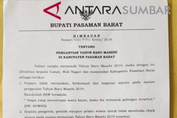 Pemkab Pasaman Barat Ajak Warga Tidak Rayakan Tahun Baru