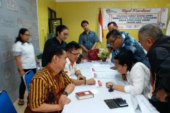 KPU Minahasa Tenggara validasi 202 nama Caleg