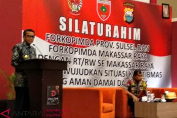 Gubernur Sulsel: perkuat sinergitas ciptakan kamtibmas