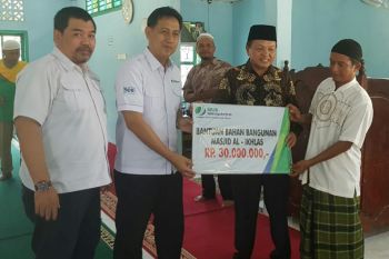BPJS Ketenagakerjaan bantu pembangunan masjid di Dharmasraya