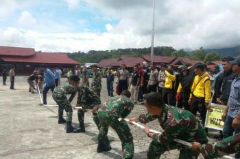Satgas Pamtas RI-PNG meriahkan lomba peringatan HUT Korpri