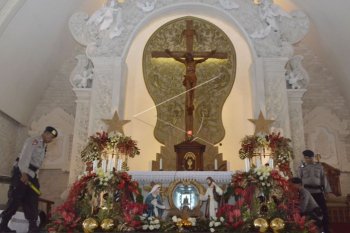 Jibom Polda Bali sterilisiasi puluhan gereja di Denpasar