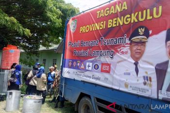 Relawan Tagana dari Sumbagsel Bantu Korban Tsunami di Lampung