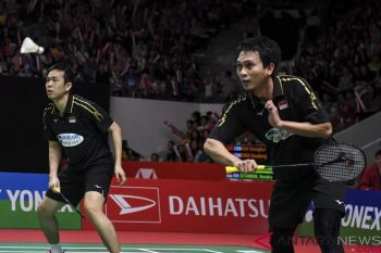 Hendra/Ahsan atasi ganda Jepang di babak pertama All England Open 2020