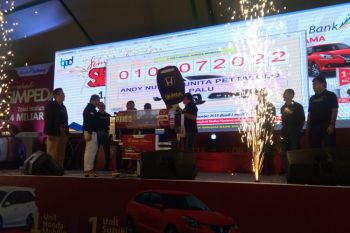 Bank Sulteng tarik undian utama Semarak Simpeda bernilai Rp1,4 miliar