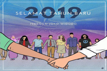 Presiden jokowi sampaikan ucapan selamat sambut tahun baru 2019