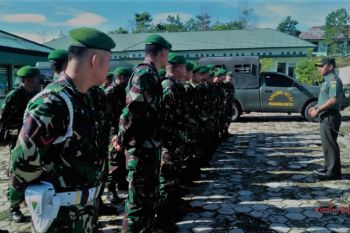 Kodim Waykanan kembali kirim 30  anggotanya membangun rumah korban tsunami