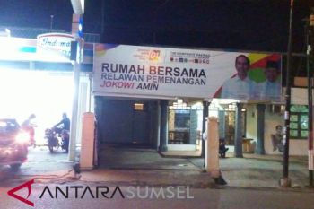 Rumah bersama relawan Jokowi-Amin di Palembang sepi