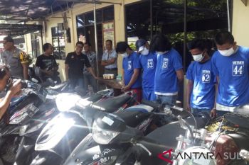 Setelah 44 kali beraksi, lima pelaku curanmor dibekuk Polres Palu