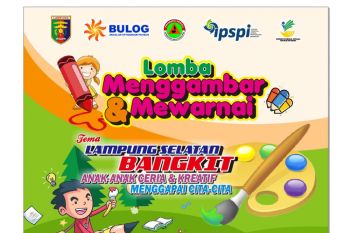 Dinsos Lampung gelar lomba mewarnai bagi anak-anak korban tsunami