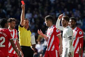 Ramos dapat kartu merah ke-25 saat ditekuk Girona