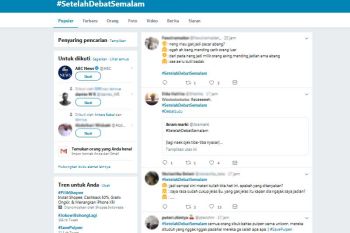 Usai debat, warganet masih ramai di media sosial