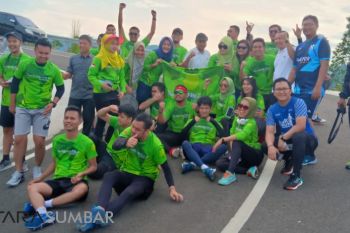 Uji coba track BRI Mandeh Run, atlet lari nasional