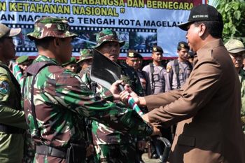 Di Kota Magelang, TMMD bangunkan talud pencegah longsor