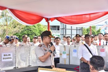 Polres TPI Gelar Simulasi Pengamanan TPS