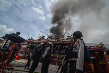 Kebakaran Vihara Samudra Bhakti Bandung berhasil dipadamkan
