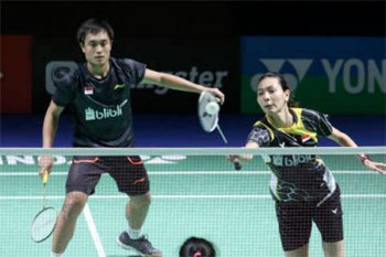 Ganda campuran Gloria/Hafiz tumbang, Indonesia tertinggal 0-1