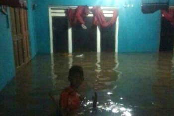 Madiun flooded as Bengawan River's tributary overflows