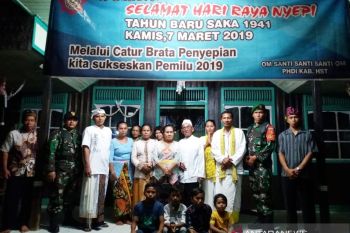 Peringatan hari raya nyepi di HST mendapat pengamanan 24 jam