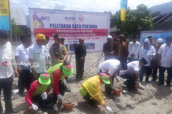 Istri-istri pejabat Kementerian BUMN bangun kembali masjid terdampak gempa di Palu