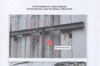 Pemkot Kirim Surat Terkait Konstruksi Beton Fly Over Ciboas Rontok