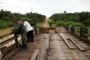 Jembatan nyaris runtuh diterjang banjir, begini reaksi Wabup Lamandau
