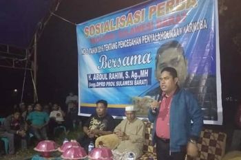 DPRD Sulbar sosialisasi perda pencegahan penyalahgunaan narkoba