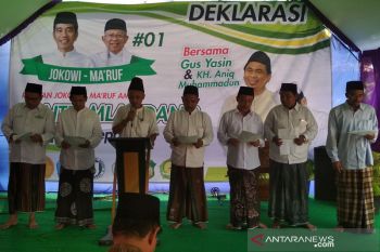 Relawan santri "mlandang" Jepara deklarasi dukung Jokowi-Ma'ruf
