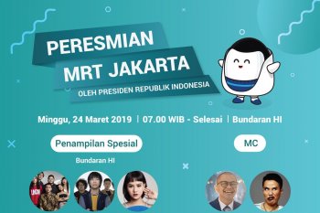 Presiden Jokowi dijadwalkan resmikan MRT hari ini