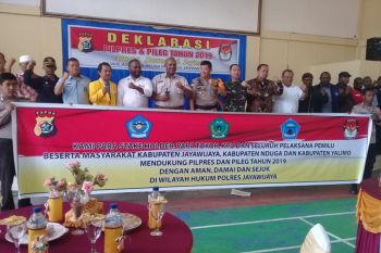 Caleg di Jayawijaya deklarasikan pemilu damai