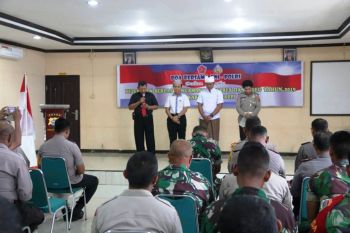 Polri-TNI di Mappi gelar doa bersama jelang pengamanan pemilu