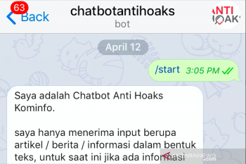 Kemkominfo meluncurkan Chatbot Anti Hoaks