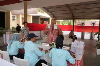WNI antusias ikut Pemilu RI di India meski cuaca panas