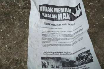 Jelang pencoblosan  selebaran golput ditemukan di Makassar