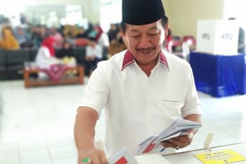 Di tempat pencoblosan Wali Kota Bandarlampung paslon 02 unggul