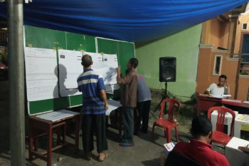 Masih berlangsung  Penghitungan suara Pemilu 2019 di Bandarlampung