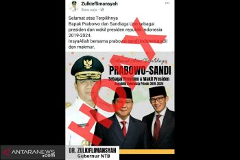 Gubernur NTB membantah ucapkan selamat untuk kemenangan Prabowo-Sandiaga