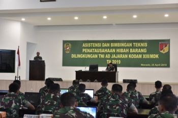 Kodam XIII/Merdeka gelar Bimtek penatausahaan  hibah barang