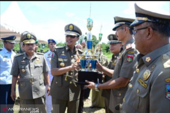 Upacara HUT Pol PP tingkat provinsi di Sijunjung