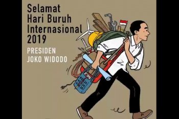 Pesan Presiden Jokowi pada peringatan Hari Buruh Internasional