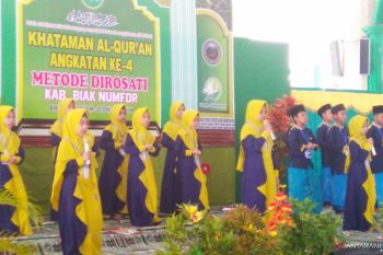 Santri Biak Numfor khataman Al Quran menyambut Ramadhan