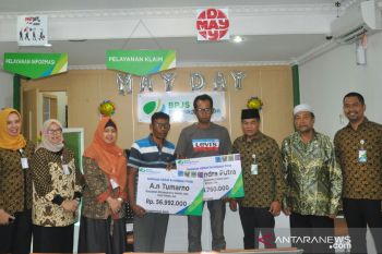 BPJS Ketenagakerjaan Solok Salurkan JKK Rp120 Juta