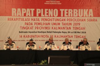 KPU Kalteng mulai rapat pleno rekapitulasi suara pemilu 2019