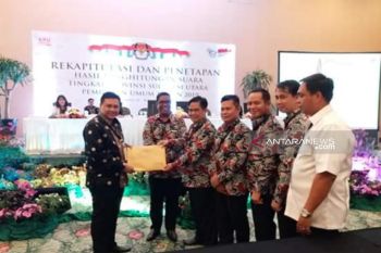 Mitra pertama sampaikan rekapitulasi suara tingkat provinsi