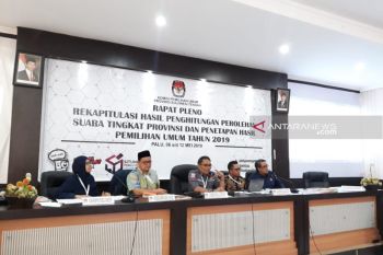 Lima kabupaten di Sulteng sudah sampaikan hasil perolehan suara