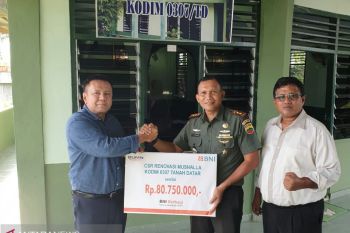BNI Wilayah Padang bantu renovasi musalla Kodim 0307 Tanah Datar