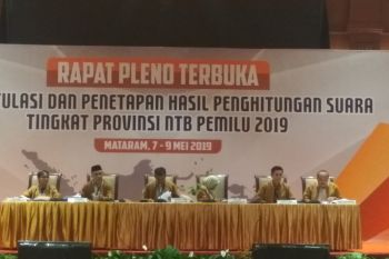 Rekapitulasi suara pemilu 2019 tingkat provinsi NTB diperpanjang