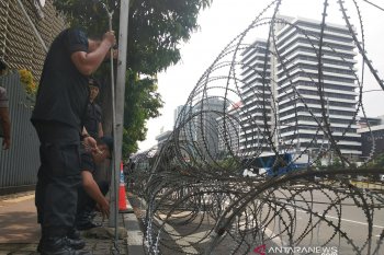 Polri mulai perketat pengamanan kantor Bawaslu