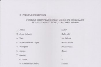 Satu petugas KPPS di Donggala meninggal dunia