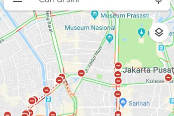 Penutupan jalan 22 Mei versi Google Maps dan Waze